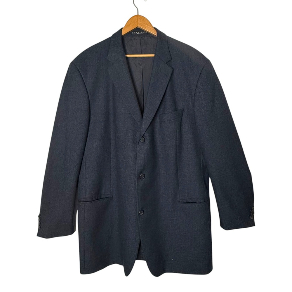 Hugo Boss 50L Blazer Loro Piana Zelander Merino Wool Blue Men Suit Jacket